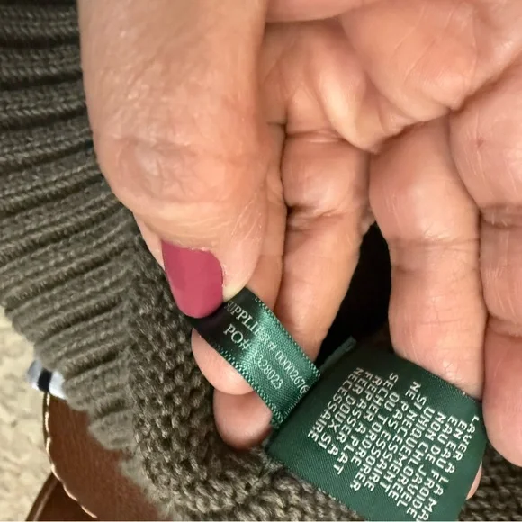 Ralph Lauren Gray/Green Toggle Cardigan, XS - Picture 16 of 16